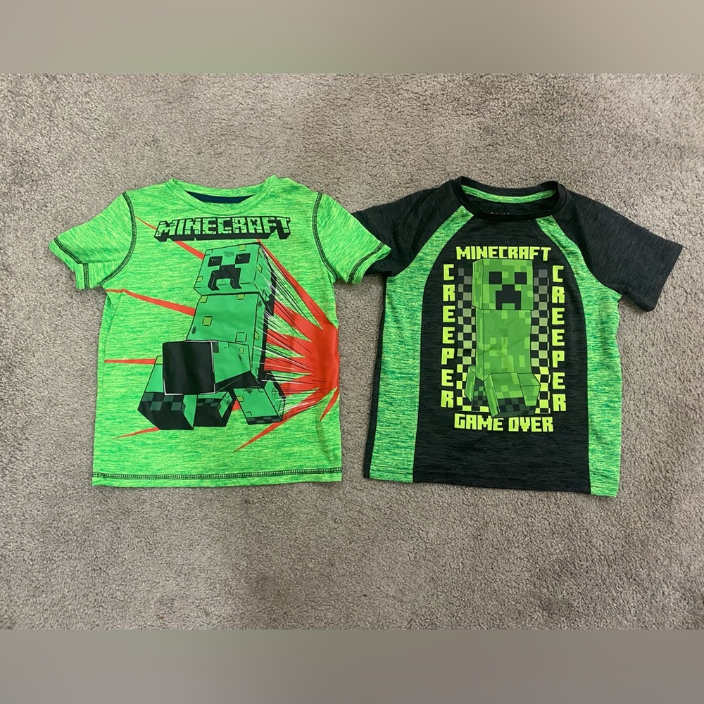 Boys Minecraft Creeper Active Shirts size 6